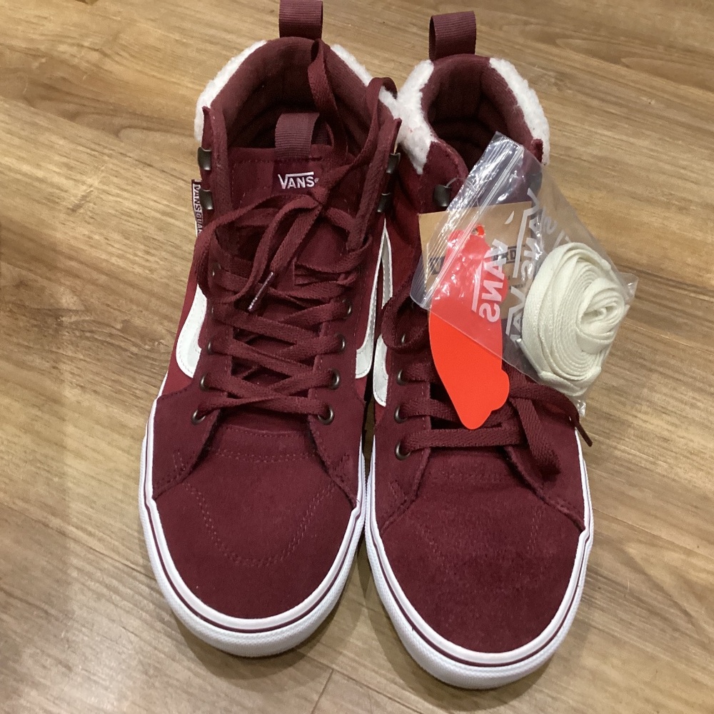 Vans Off the Wall Filmore Hi Vansgu size 9.5 Maroon and White
